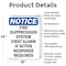 Signmission Fire Suppression System First OSHA Notice Sign, Aluminum, 18in W x 24in L, 2PK OS-2PACK-NS-A-1824-V-12702 - alternate 6